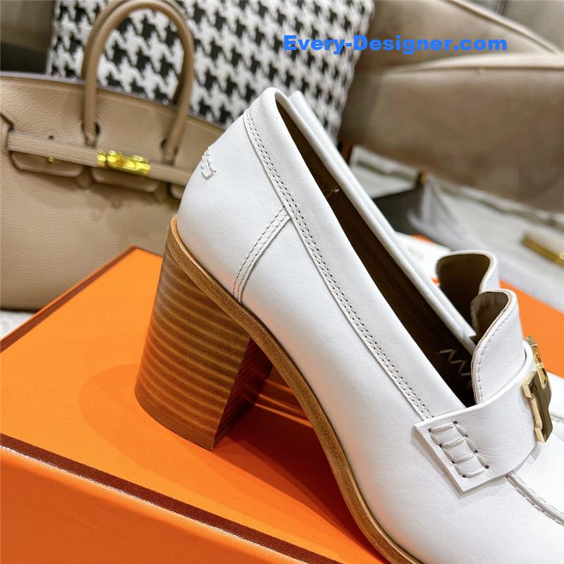 hermes dauphine mid heel mules