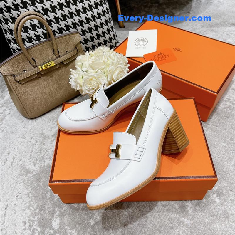 hermes dauphine mid heel mules