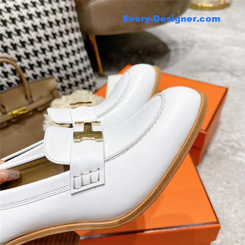 hermes dauphine mid heel mules