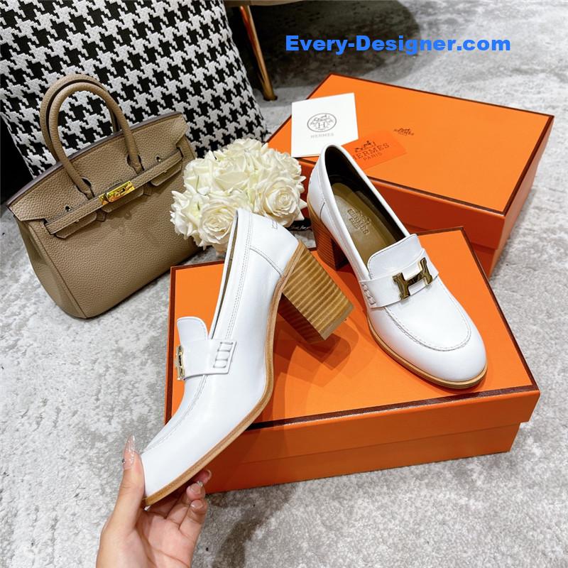 hermes dauphine mid heel mules