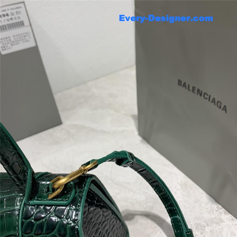 Ba1en*iaga hourglass bag crocodile small