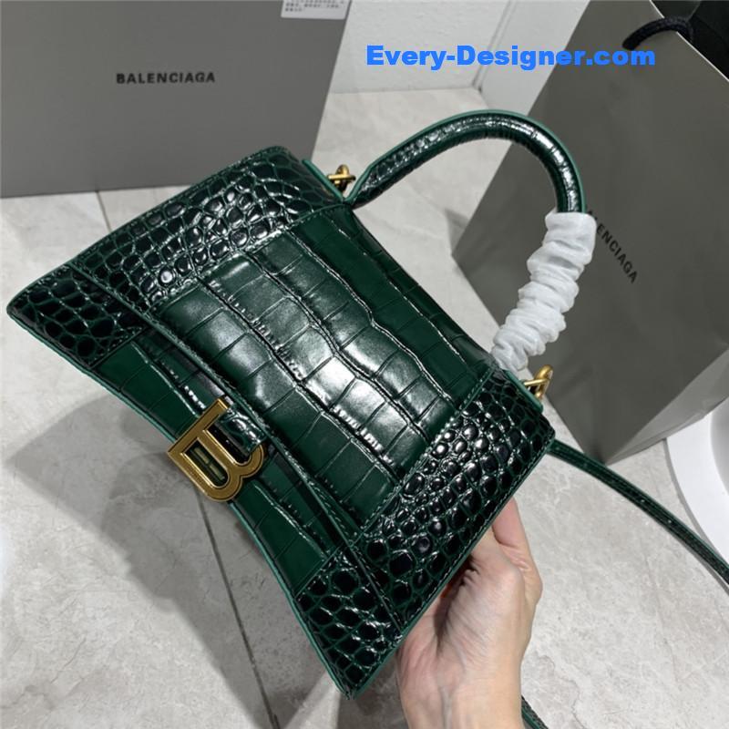 Ba1en*iaga hourglass bag crocodile small