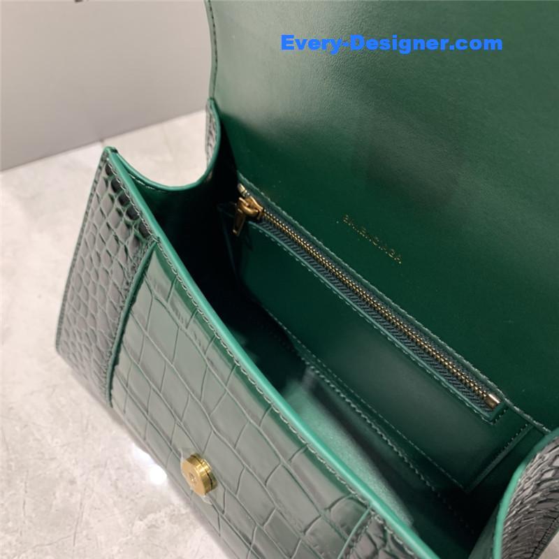 Ba1en*iaga hourglass bag crocodile small