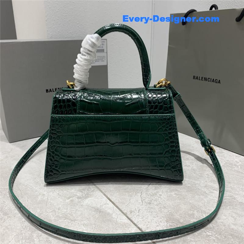 Ba1en*iaga hourglass bag crocodile small
