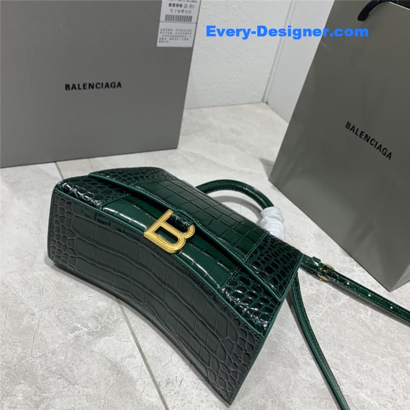 Ba1en*iaga hourglass bag crocodile small
