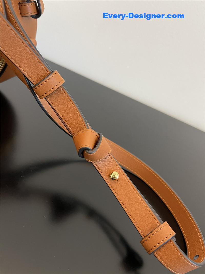 F**di logo suede camera bag