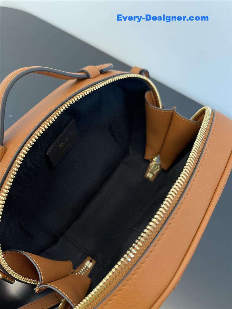 F**di logo suede camera bag