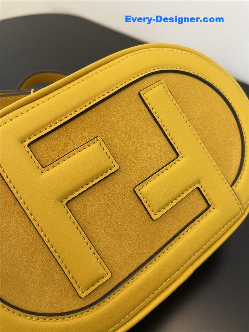 F**di logo suede camera bag