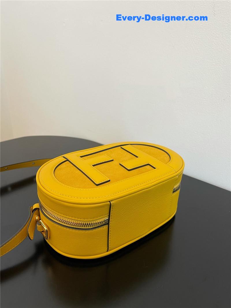 F**di logo suede camera bag