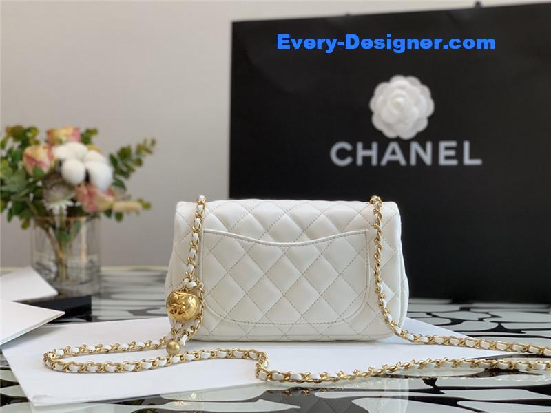 Ch**el flap bead chain bag