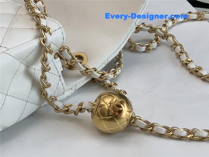 Ch**el flap bead chain bag