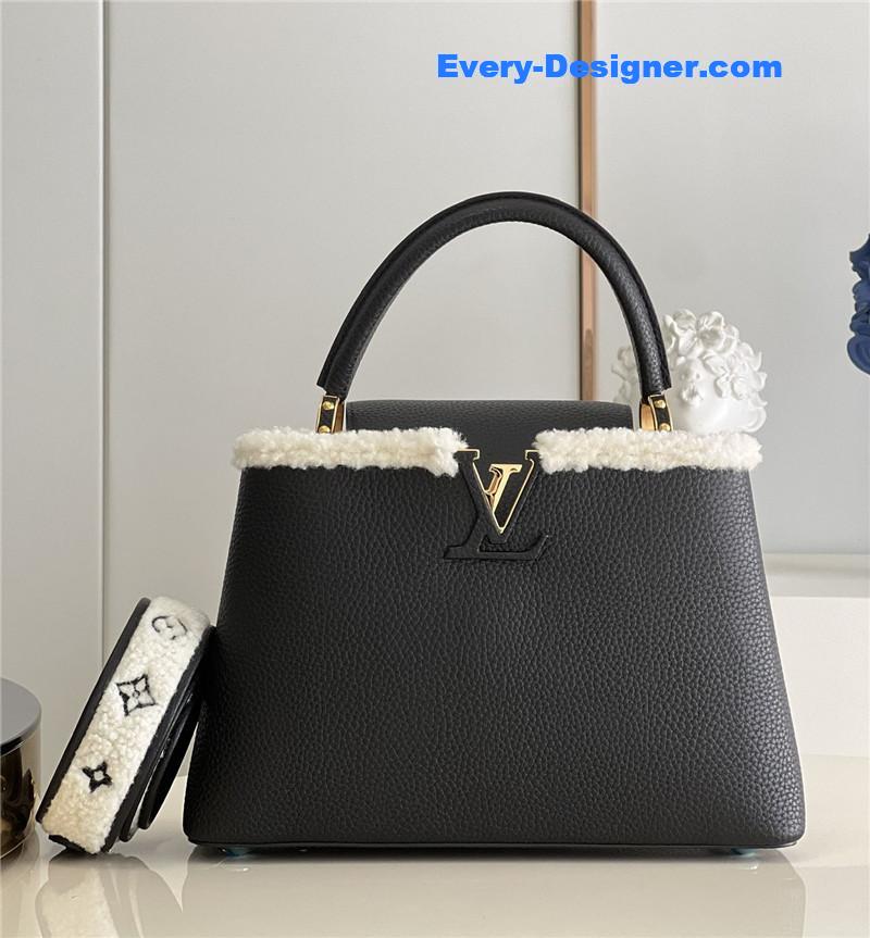 louis vuitton lv capucines mm taurillon leather bag
