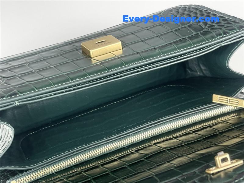 Ba1en*iaga gossip small bag crocodile