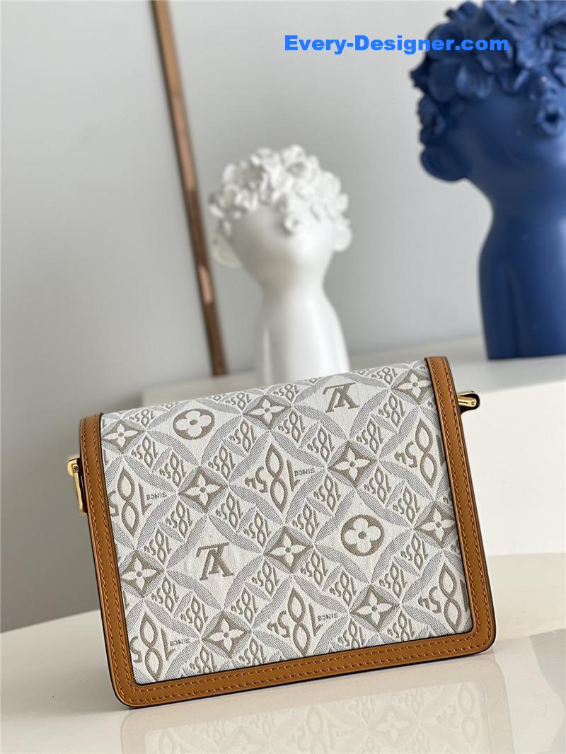 louis vuitton lv dauphine small white monogram canvas bag