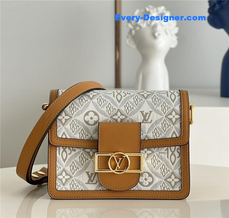 louis vuitton lv dauphine small white monogram canvas bag