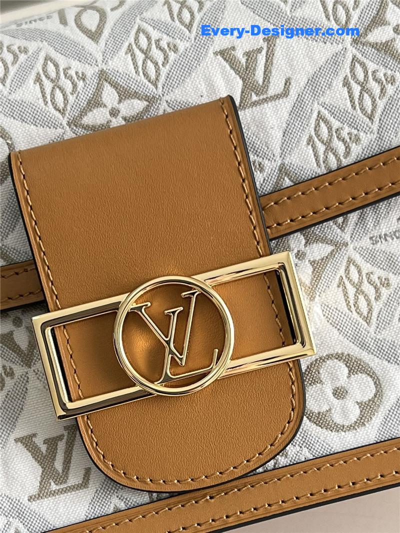 louis vuitton lv dauphine small white monogram canvas bag