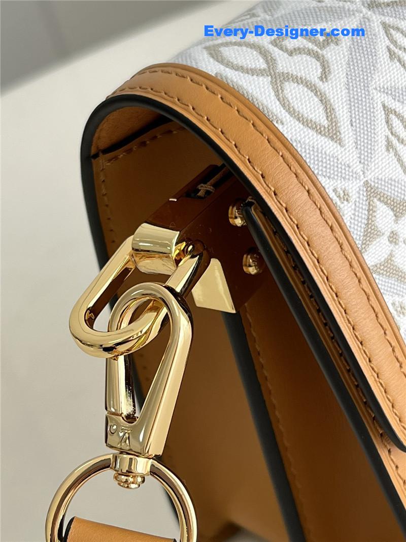 louis vuitton lv dauphine small white monogram canvas bag