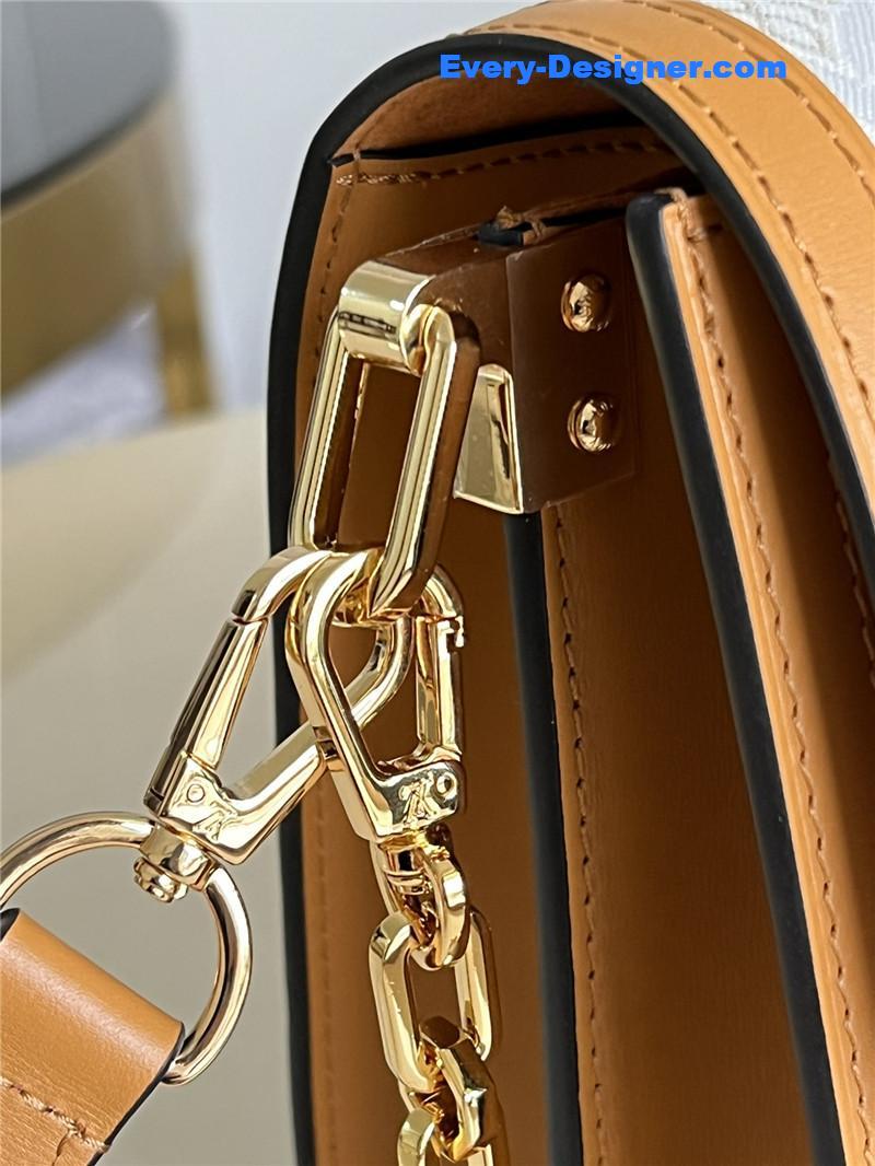 louis vuitton lv dauphine mm white monogram canvas bag