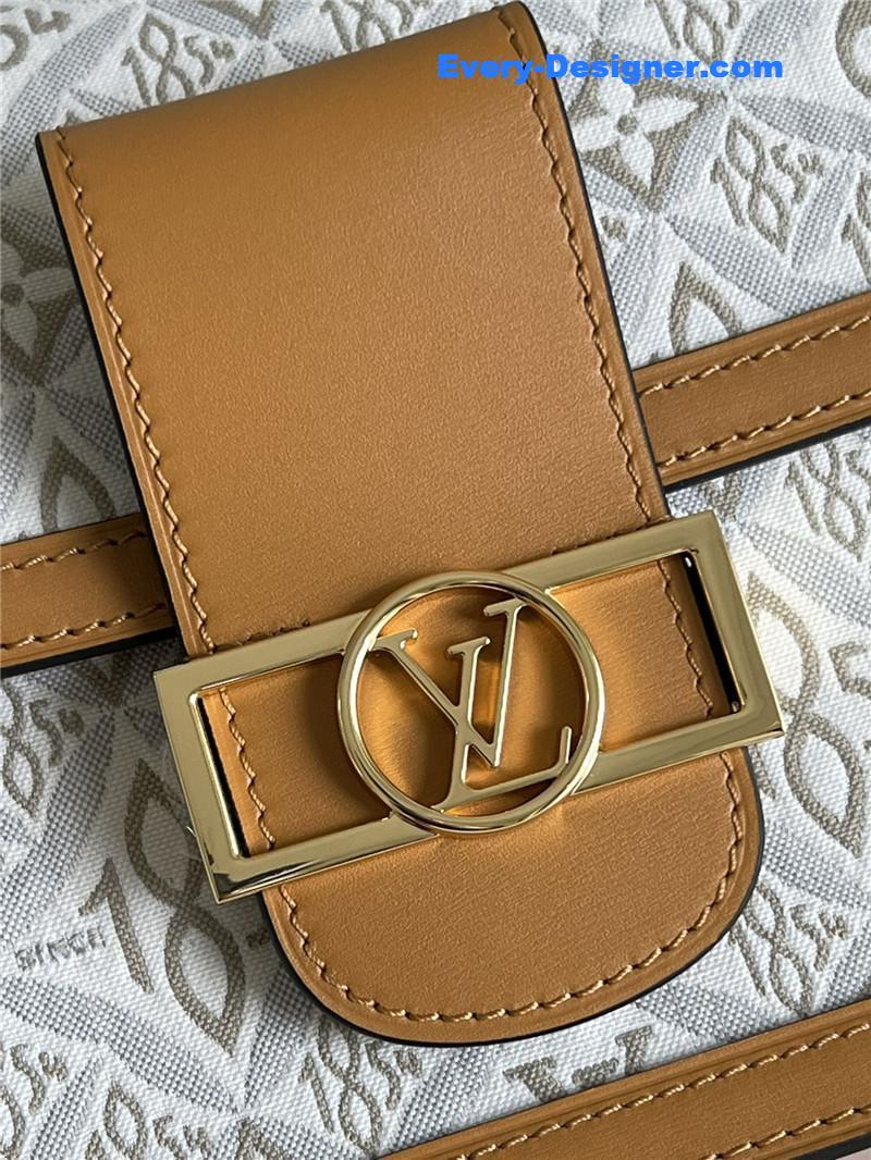 louis vuitton lv dauphine mm white monogram canvas bag