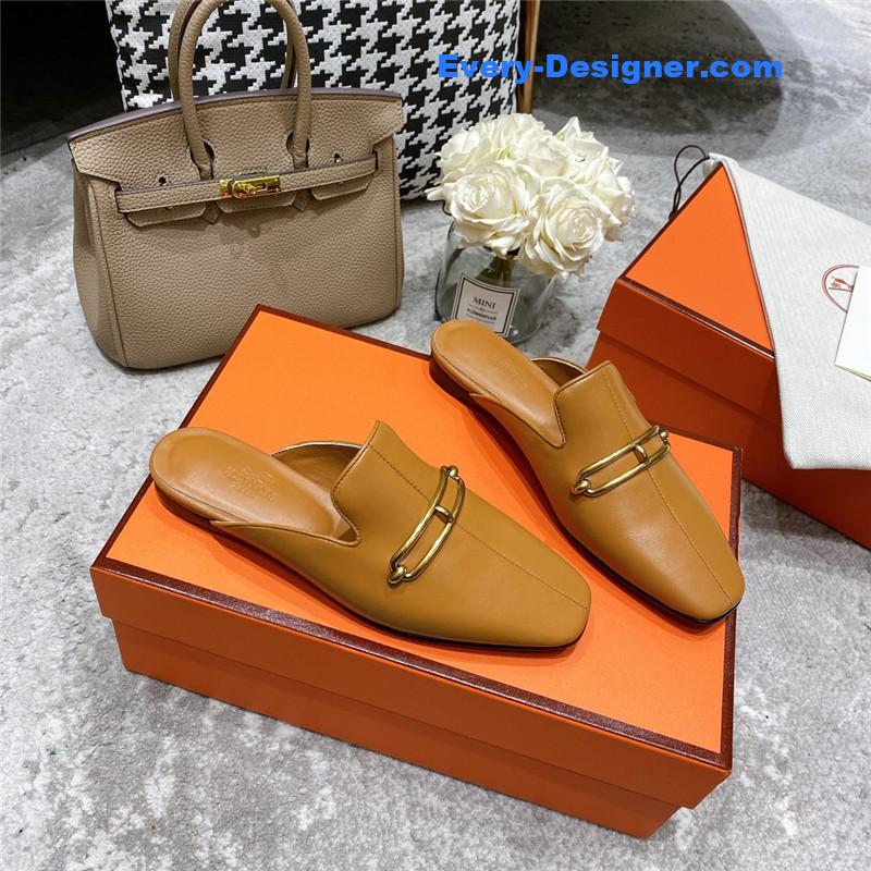 hermes muller flat slippers