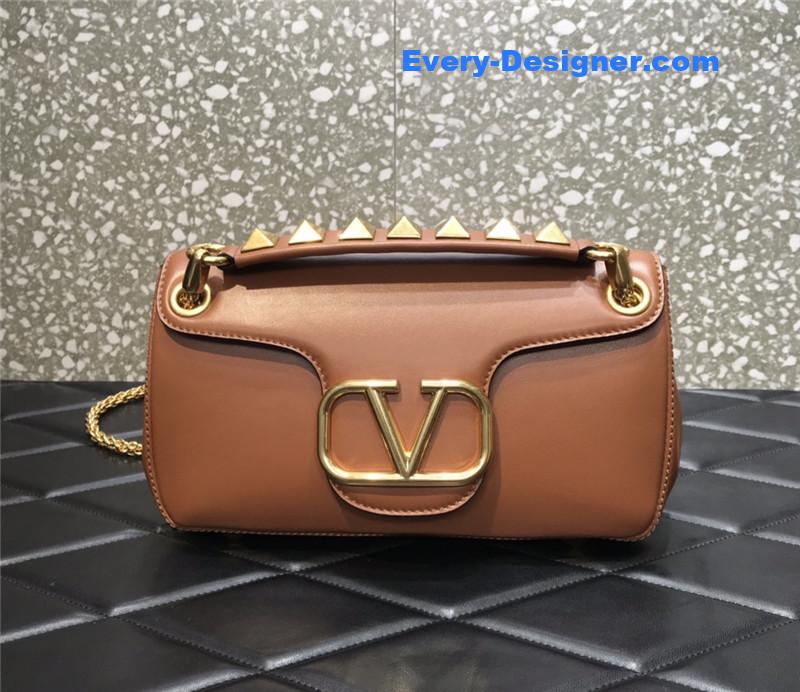 valentino garavani stud sign leather shoulder bag