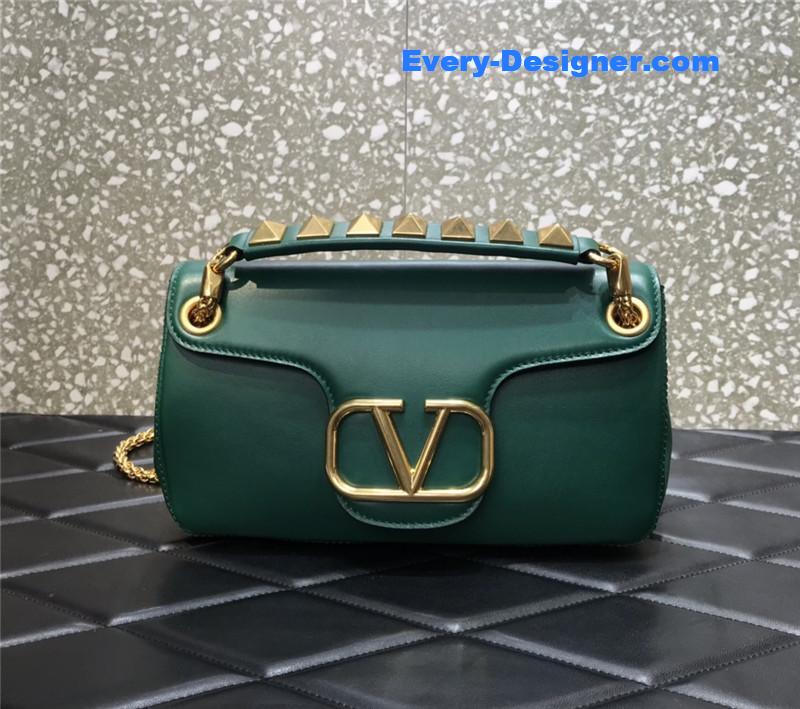 valentino garavani stud sign leather shoulder bag