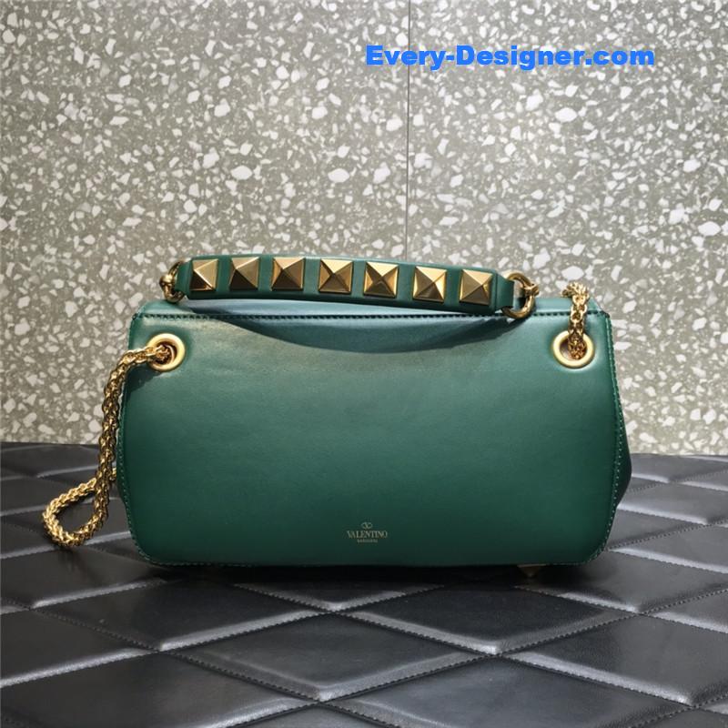 Va1e*ntin0 garavani stud sign leather shoulder bag