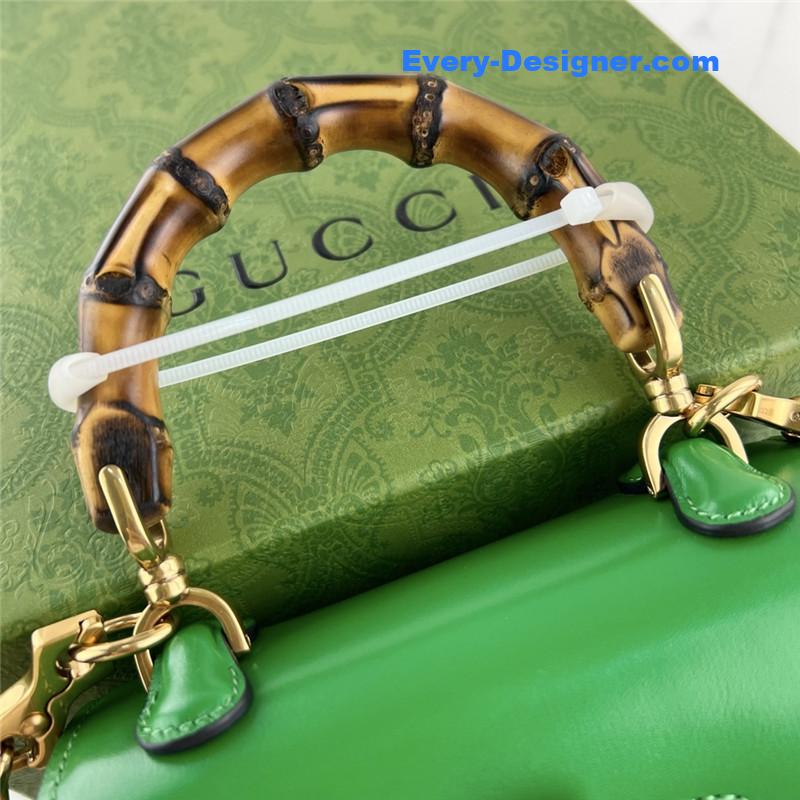Gvc*1 mini top handle bag with bamboo
