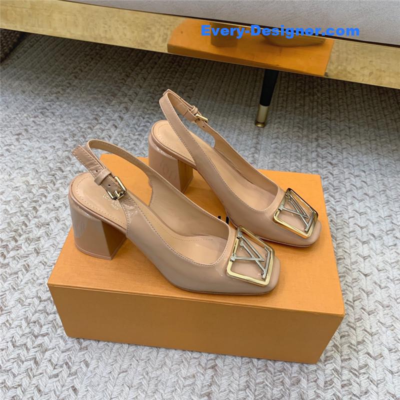 louis vuitton LV classic chunky heel sandals