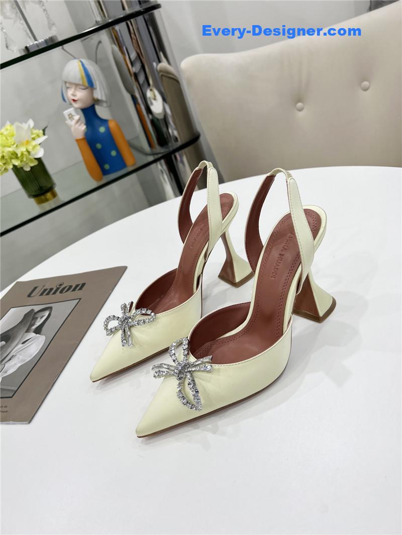 AMINA MUADDI high-end rhinestone original buckle pumps