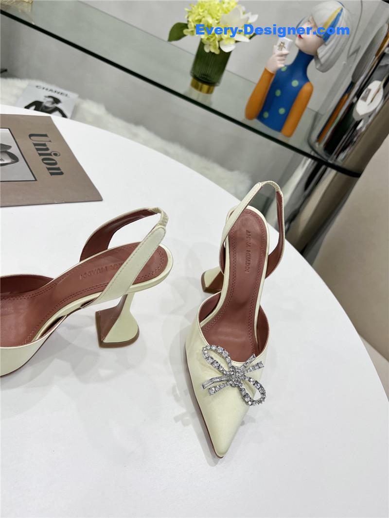 AMINA MUADDI high-end rhinestone original buckle pumps