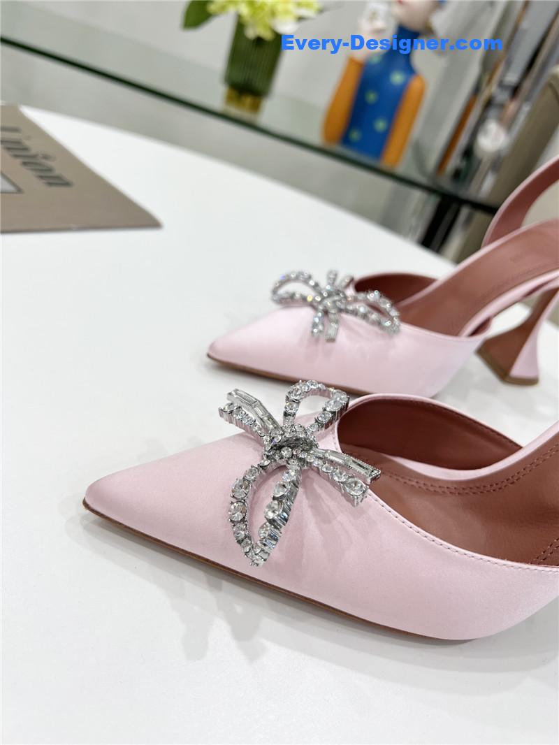 AMINA MUADDI high-end rhinestone original buckle pumps