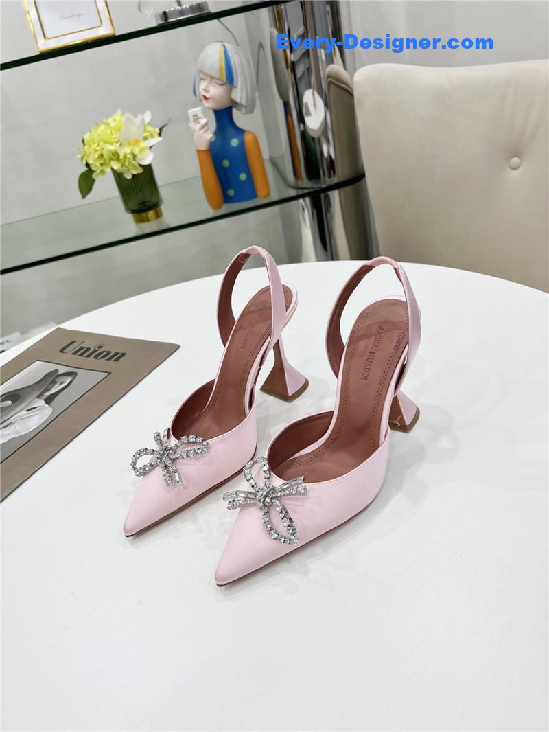 AMINA MUADDI high-end rhinestone original buckle pumps