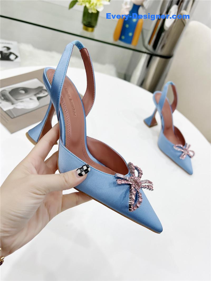AMINA MUADDI high-end rhinestone original buckle pumps