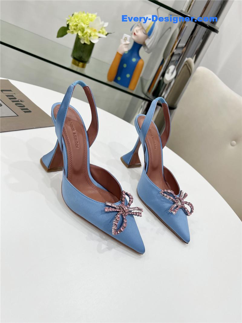 AMINA MUADDI high-end rhinestone original buckle pumps