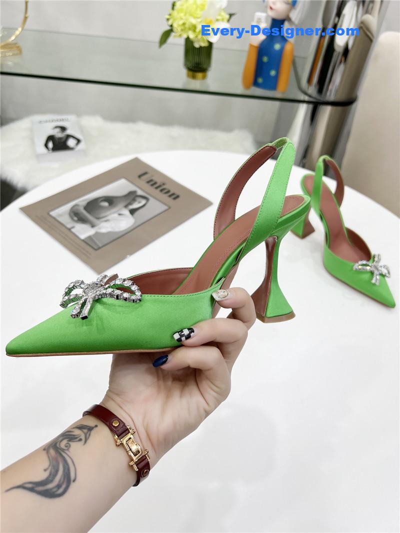 AMINA MUADDI high-end rhinestone original buckle pumps