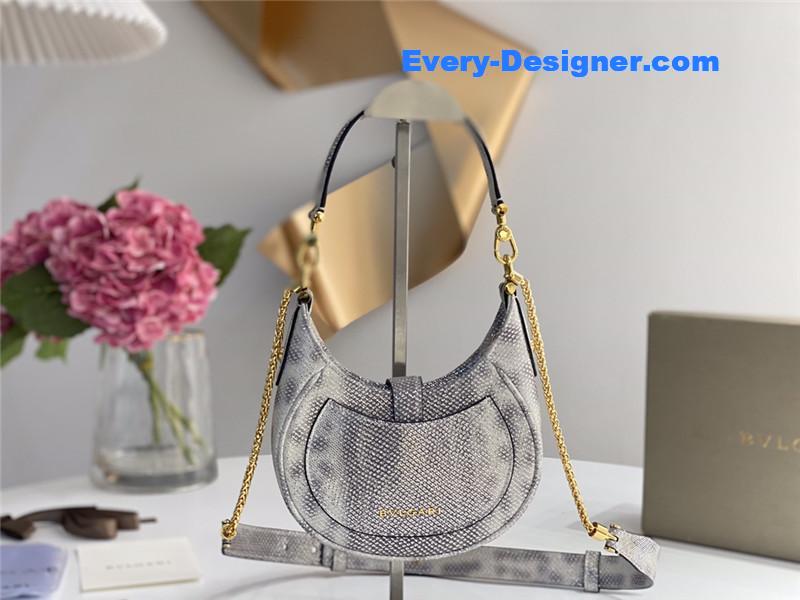 Bv1g*ai mini serpenti leather hobo bag
