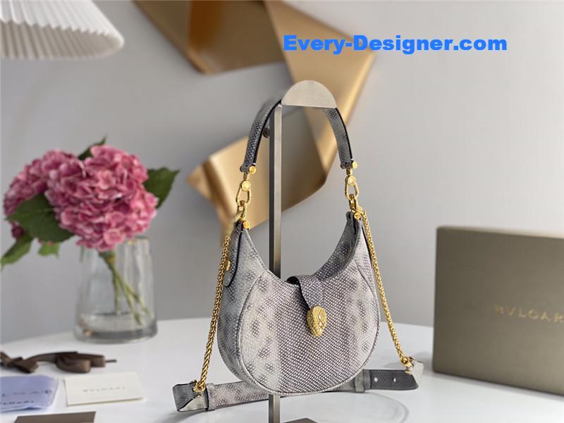 Bv1g*ai mini serpenti leather hobo bag