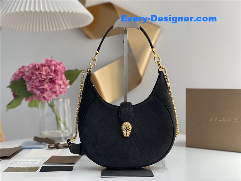 Bv1g*ai serpenti leather hobo bag
