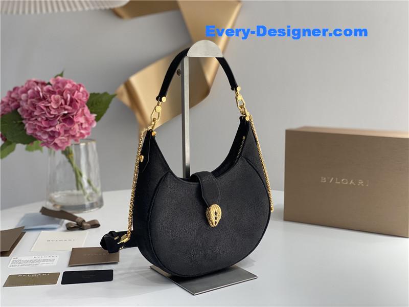 Bv1g*ai serpenti leather hobo bag