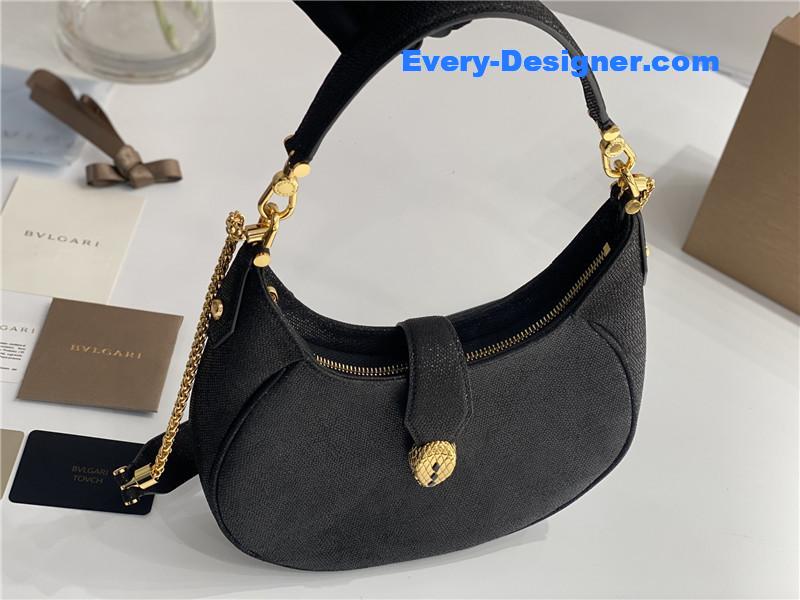 Bv1g*ai serpenti leather hobo bag