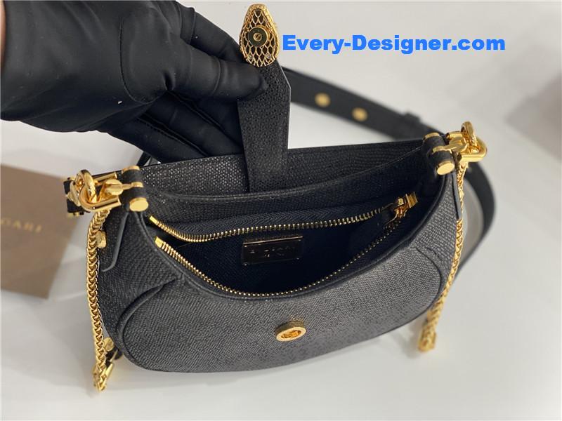 Bv1g*ai mini serpenti leather hobo bag