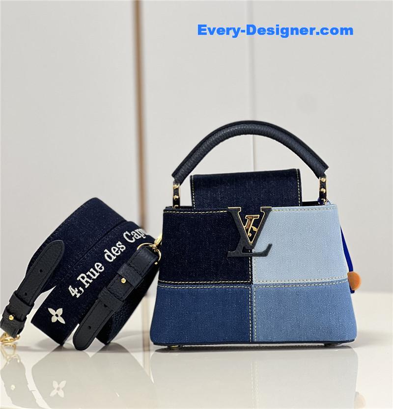 louis vuitton lv capucines mini denim bag