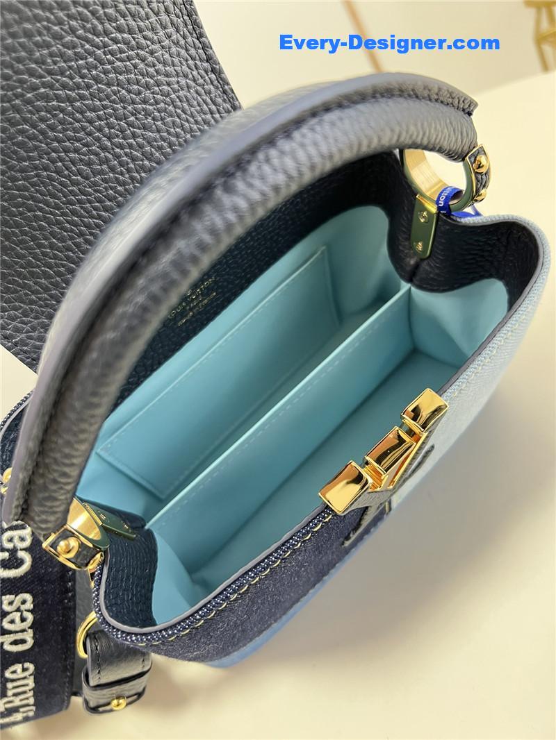 louis vuitton lv capucines mini denim bag