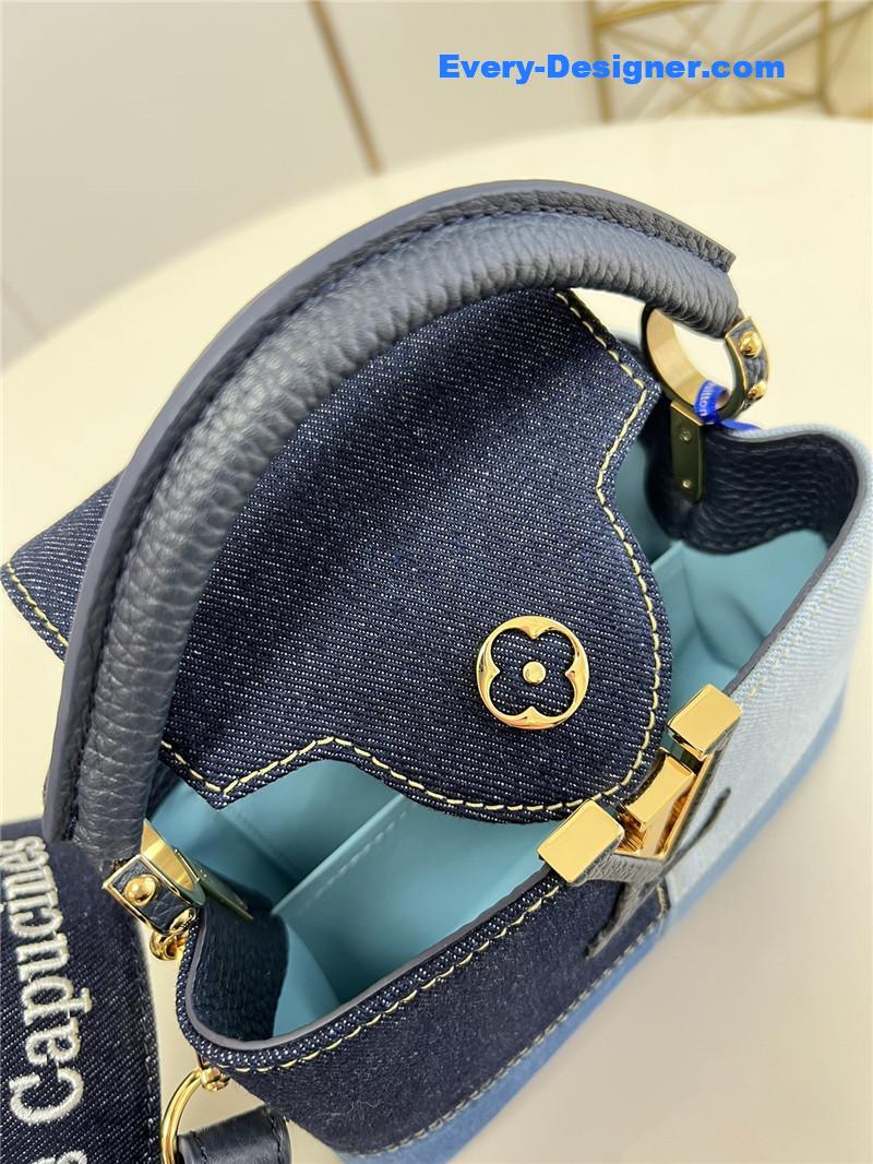 louis vuitton lv capucines mini denim bag