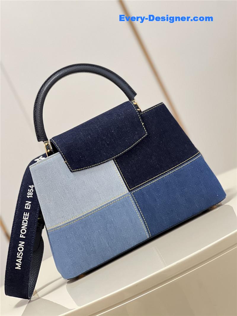 louis vuitton lv capucines medium denim bag