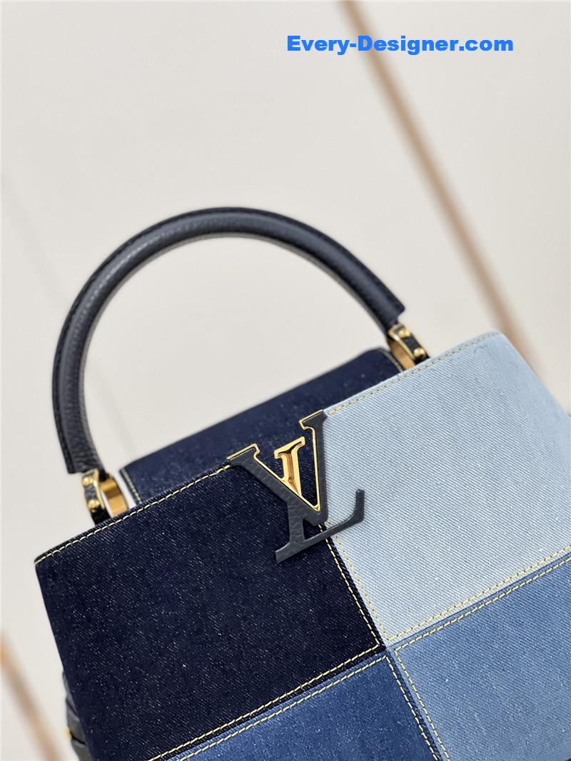 louis vuitton lv capucines medium denim bag