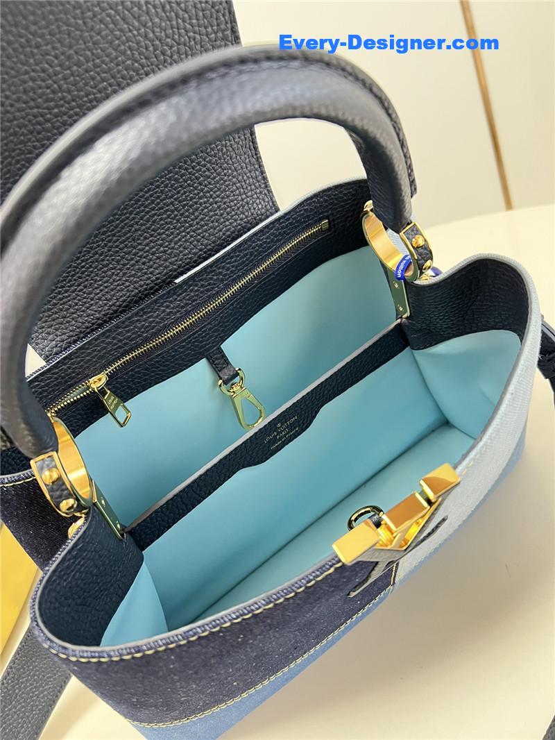louis vuitton lv capucines medium denim bag