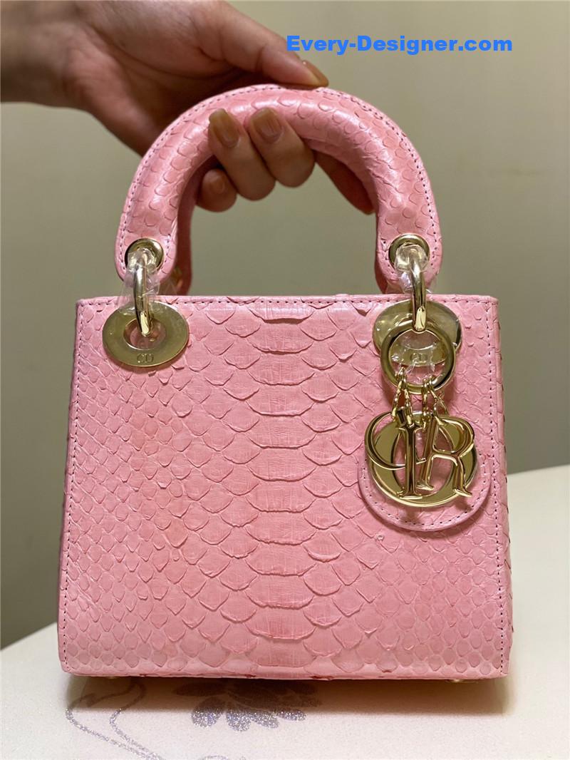 dior limited edition mini python leather lady bag