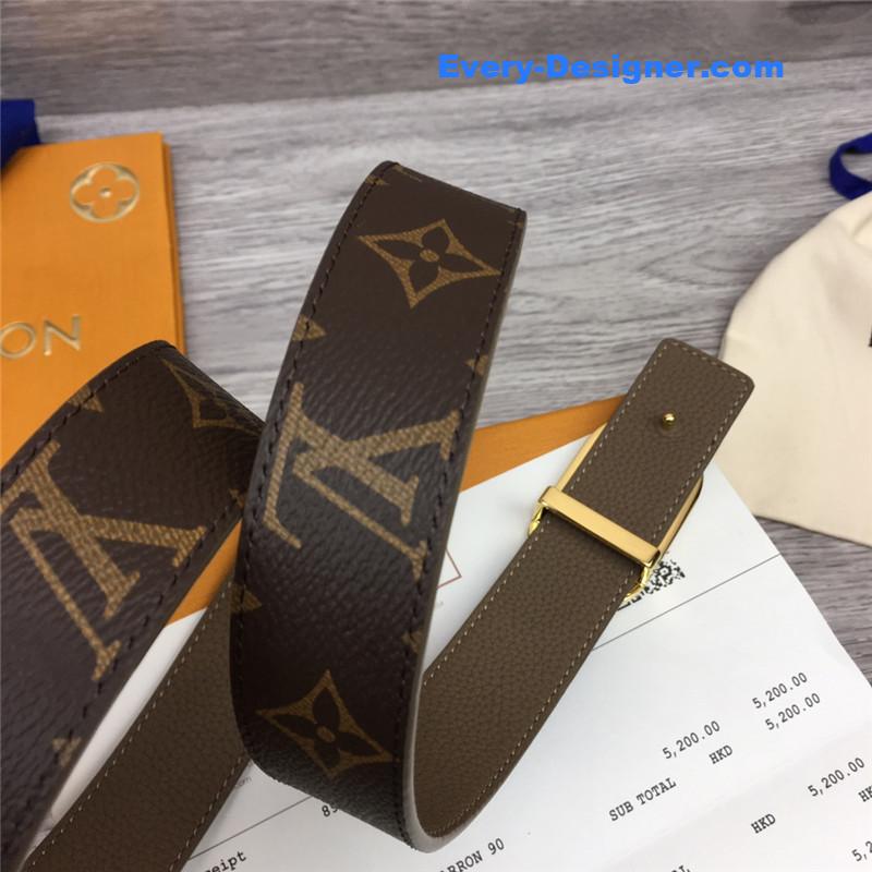 l0vis Vvtt0n lv logo buckle leather belt